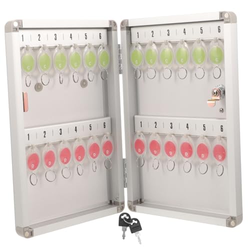 GALPADA 1 Satz Metall Schlüsselbox Wandmontiert Fächer Aluminiumlegierung Schlüsselmanagement Box mit Sicherheitsverschluss für Zuhause und Immobilienverwalter Einfache Installation GALPADA 1 Satz Metall Schlüsselbox Wandmontiert Fächer Aluminiumlegierung Schlüsselmanagement Box mit Sicherheitsverschluss für Zuhause und Immobilienverwalter Einfache Installation von GALPADA