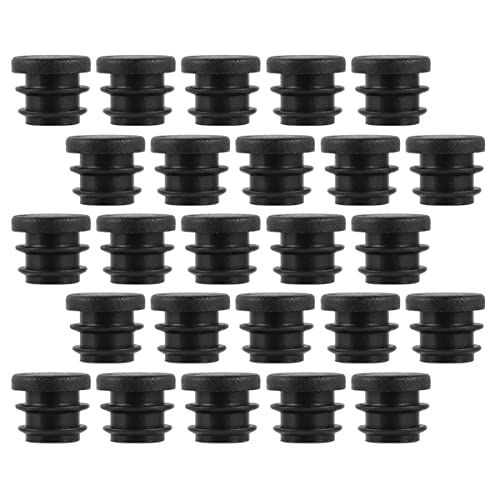 GALPADA 100 Stück Runde Kunststoff Endkappen für Möbelbeinstopfen rutschfest 20mm Rohr Schutzkappen für Stuhl und Tischbeine Langlebig und Flexibel von GALPADA