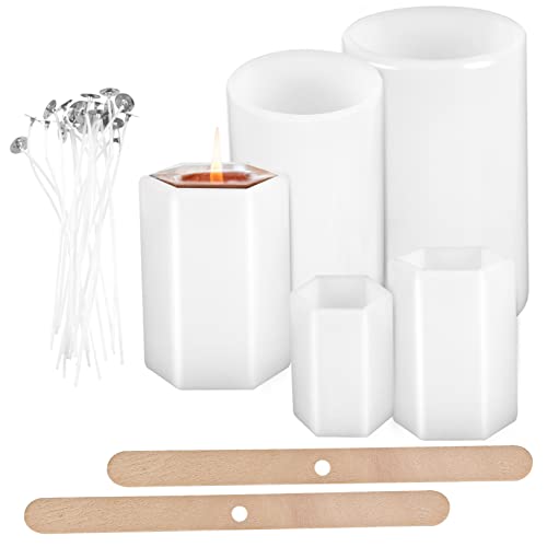 GALPADA 1 Satz Silikonform für Kerzenherstellung Teiliges mit Dochten und Dochtfixierern für Einfaches DIY Basteln von Duftkerzen für Kreative Projekte und GALPADA 1 Satz Silikonform für Kerzenherstellung Teiliges mit Dochten und Dochtfixierern für Einfaches DIY Basteln von Duftkerzen für Kreative Projekte und von GALPADA