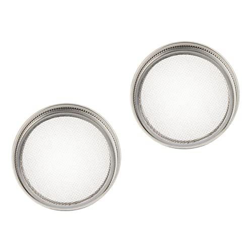 GALPADA 1 Satz Sprouting Lids Für Einmachgläser Sprouting Jar Deckel Mit Sieb Für Keimung Und Luftzirkulation 2 Stück von GALPADA