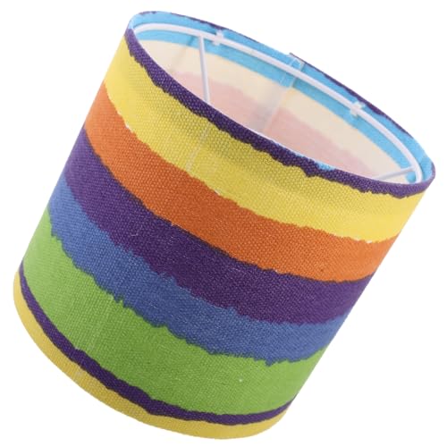 GALPADA 1 Stück Bunter Regenbogen Lampenschirm Abnehmbarer und Faltbarer Dekorativer Lampenschirm für Stehlampe Tischlampe und Deckenleuchte für Wohnzimmer und Schlafzimmer von GALPADA