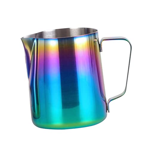 GALPADA 1 Stück Milchaufschäumer Bunter Kännchen mit Praktischem Schnabel für Latte Art Geeignet für Espresso Maschinen und Milchaufschäumer Stilvolles Design Langlebig und Einfach zu von GALPADA