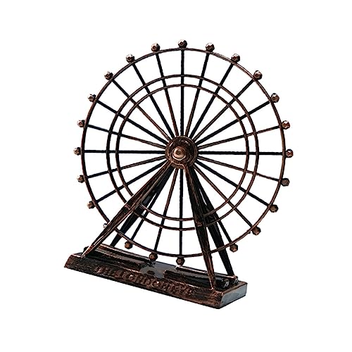 GALPADA Riesenrad Ornament aus Vintage Dekoration für Wohnzimmer Weinschrank Kreatives Desktop für Büro Retro Himmelsrad Design Fröhliche Wohnaccessoires von GALPADA