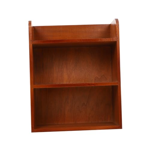 GALPADA 1 Stück Multi-Layer Massive Holzregal Schreibtisch Desktop-regalregal Regale Mini Gestell Einfach Mit Lagerregal Desktop-Organizer- Tabletop - Aufbewahrungswagen Vitrine von GALPADA
