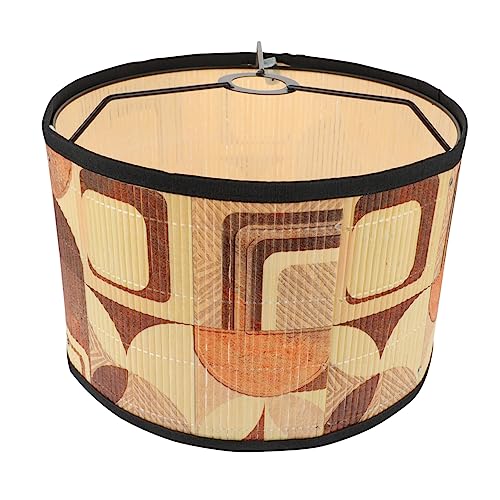 GALPADA 1 Stück Vintage Bamboo Lampshade Eleganter Lichtschutz für Tischlampen und Hängelampen für Schlafzimmer und Wohnzimmer Staubdicht und Langlebig Metall und Gefertigt von GALPADA