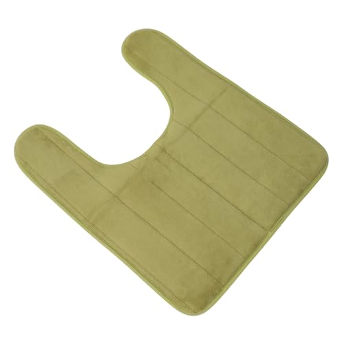 GALPADA 1 Stück rutschfeste U Förmige Badematte aus Hochwertiger Saugfähig und Maschinenwaschbar für Badezimmer und Toiletten Grün von GALPADA