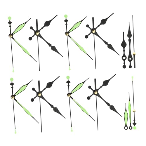 GALPADA 10 Sätze Uhrzeigerset für DIY Uhrenreparatur Teiliges Ersatzset mit Leuchtenden und Klassischen Zeigern Kompatibel für Wanduhr und Küchenuhr Langlebigem Installieren von GALPADA