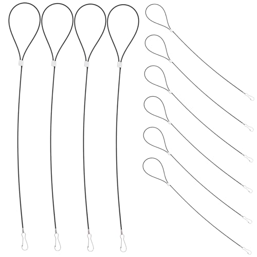 GALPADA 10 Stück Drahtseil Schlüsselring Teiliges Strapazierfähiges Kabel für Gepäckanhänger Vielseitig Einsetzbar Leicht und Sicher für Outdoor Reisen von GALPADA