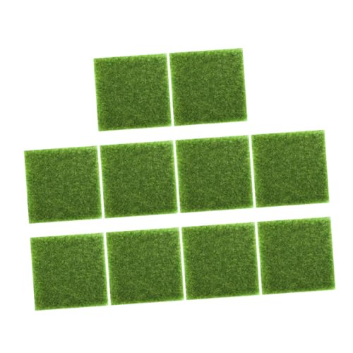 GALPADA 10 Stück Künstliche Rasenmatte Teiliges Realistischer Fake Turf für Miniaturgarten und Installieren für und Außenbereich von GALPADA