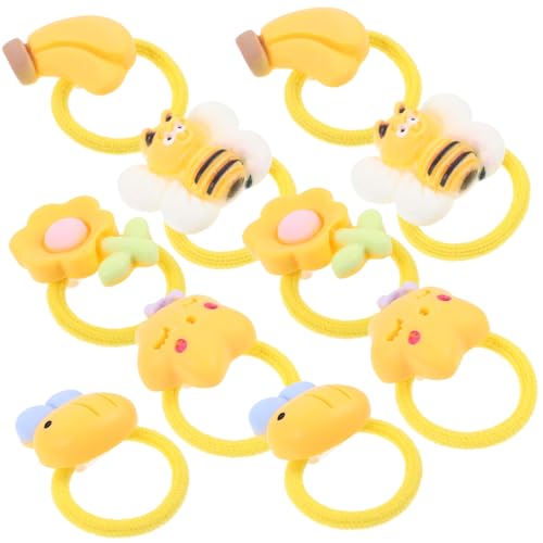 GALPADA 10 Stück Langlebige Hunde-haargummis mit Niedlichem Bienen-Motiv Farbecht Elastisch Vielseitig für Hunde und Katzen für Alltag Party Geburtstag und Festtagsdekoration von GALPADA