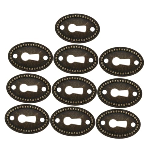 GALPADA 10 Stück Pack Abdeckplatten Ovaler Schlüssel Einsatz für Möbel Schränke und Kommoden Robuste und Langlebige Hardware für Stilvolle Inneneinrichtungen GALPADA 10 Stück Pack Abdeckplatten Ovaler Schlüssel Einsatz für Möbel Schränke und Kommoden Robuste und Langlebige Hardware für Stilvolle Inneneinrichtungen von GALPADA