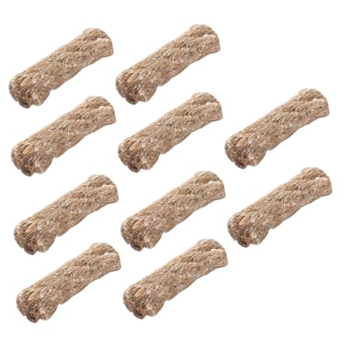 GALPADA 10 Stück Teiliges Feueranzünder Robustem Leicht Braunem Zünddochtseil für Camping und Outdoor Wetterbeständig Schnelle Entzündung für Grill Freiluftfeuer und Survival einsätze von GALPADA