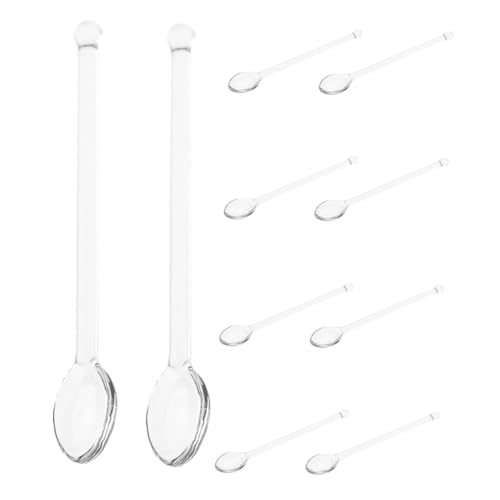 GALPADA 10stücke Glasrührstäbe Für Kaffee Und Tee Transparente Glaslöffel Zum Umrühren Von Heißen Und Kalten Getränken Hitzebeständig Und Einfach Zu Reinigen von GALPADA