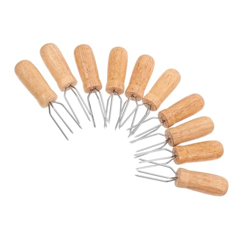 GALPADA 10 Stück Teiliges Maiskolbengabel Set mit Dreizackigem Edelstahlspieß und Holzgriff Sichere Handhabung Wiederverwendbar Vielseitig für Grill Picknick und Camping Geeignet GALPADA 10 Stück Teiliges Maiskolbengabel Set mit Dreizackigem Edelstahlspieß und Holzgriff Sichere Handhabung Wiederverwendbar Vielseitig für Grill Picknick und Camping Geeignet von GALPADA