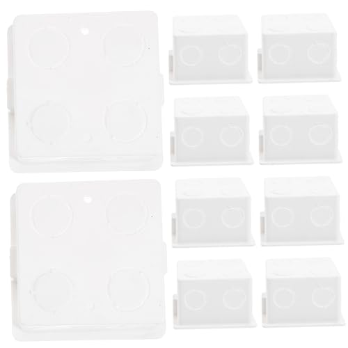 GALPADA 10 Stück Teiliges Modell Aufputz Elektrobox aus Langlebigem PVC Stabile Abzweigdose für Wandmontage Weiße Unterputz Anschluss und Verteilerbox Praktisches Zufällige Farbe von GALPADA