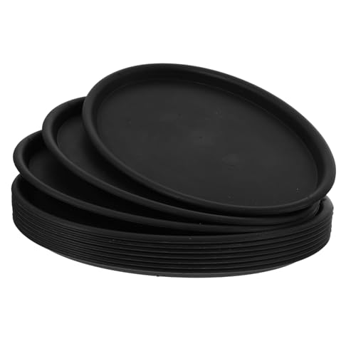 GALPADA 10 Stück Teiliges Ovaler Pflanzschalen aus Robustem Kunststoff Wasserdichter Untersetzer mit Integriertem Wasserauffangsystem für Indoor Garten und Pflanzkübel Schützender von GALPADA