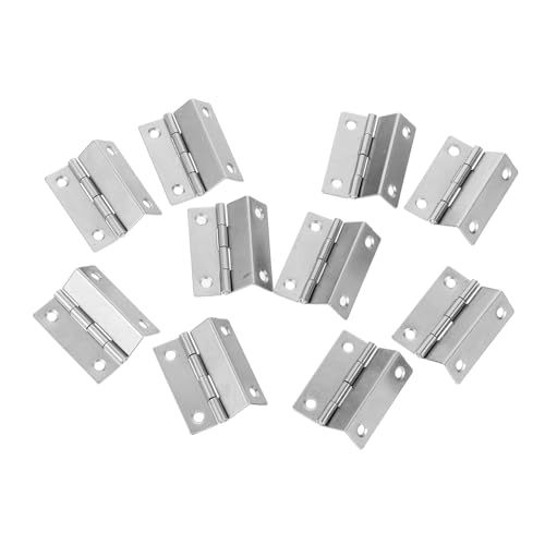 GALPADA 10 Stück Teiliges Rechteckige Klappscharniere mit Schrauben Belastbare Scharniere für Küchenschränke Möbel und Schranktüren Stabile Geräuscharme Türscharniere aus Langlebigem von GALPADA