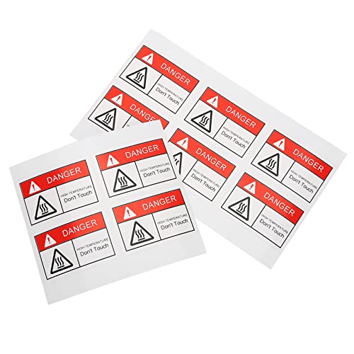 GALPADA 10 Stück Warnschild für hohe Temperaturen Warnsignale Bitte unterschreiben Sie Aufkleber Forderung Warnaufkleber für heiße Oberflächen Aufkleber mit Vorsicht vor heißer Oberfläche von GALPADA