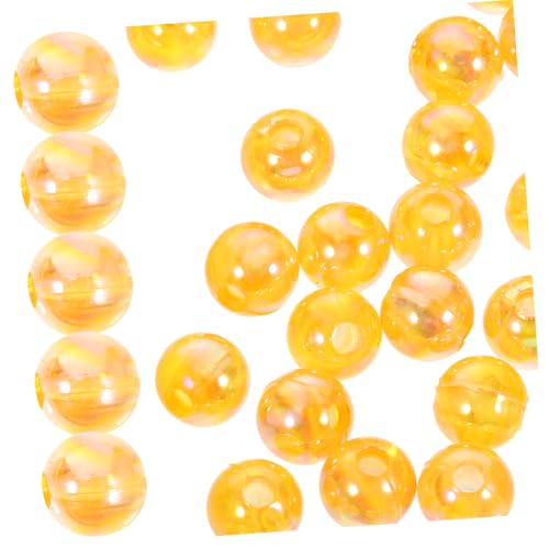 GALPADA 100 Stück Acryl Spacer Perlen Orange mit Leichte DIY Schmuckperlen für Armbänder Halsketten Haarschmuck Basteln Bunte Dekorative Schmuckelemente von GALPADA
