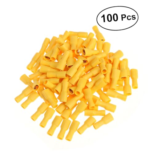 GALPADA 100 Stück Mm² bis Mm² Isolierte Weibliche Kabelschuhe Crimp Verbindungsstecker Gelb Leichte Montage Geeignet für Auto und Navigationskabel GALPADA 100 Stück Mm² bis Mm² Isolierte Weibliche Kabelschuhe Crimp Verbindungsstecker Gelb Leichte Montage Geeignet für Auto und Navigationskabel von GALPADA