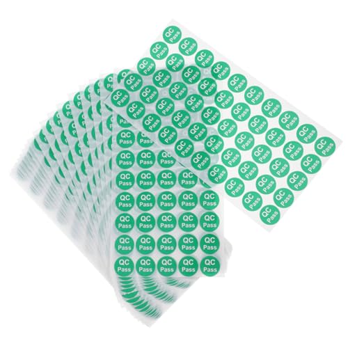GALPADA 1000 Stück Rund Qualitätskontroll Etiketten Selbstklebend Pass Inspection Label Aufkleber für Lager Produktprüfung Beschriften Einsetzbar Rückstandsfrei Entfernba von GALPADA