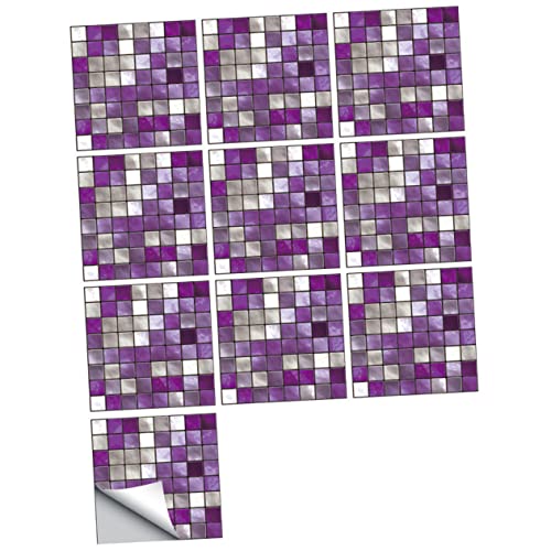 GALPADA 10Stücke Mosaikfliesen Aufkleber Wasserdichte Wandtattoos für Bad Selbstklebend Hochwertigem Modern und Realistisch für Glatte Oberflächen GALPADA 10Stücke Mosaikfliesen Aufkleber Wasserdichte Wandtattoos für Bad Selbstklebend Hochwertigem Modern und Realistisch für Glatte Oberflächen von GALPADA