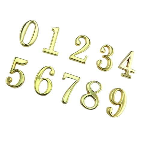 GALPADA 10Stücke Teiliges Metall Hausnummernschild Zinklegierung für Hotel Wohnung und Briefkasten Leicht Lesbares Design Einfach Anzubringen Entfernen von GALPADA