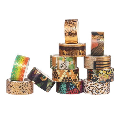 GALPADA 12 Rollen Masking Washi Tape mit Buntem Tiermuster Breit Dekoratives Klebeband für Geschenkverpackung Scrapbooking DIY Bastelprojekte Partydeko und Alltagsverzierungen GALPADA 12 Rollen Masking Washi Tape mit Buntem Tiermuster Breit Dekoratives Klebeband für Geschenkverpackung Scrapbooking DIY Bastelprojekte Partydeko und Alltagsverzierungen von GALPADA