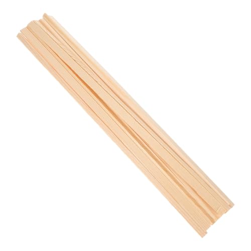 GALPADA 12 Stück Holz Stange Kantenband Spiegelrahmen Gehäuse Film Dekorationen Thermische Fensterfolie Abs Auto Quartal Beläge Kronenformvorrichtung Fensterleisten Feld Dado Hölzern Beige von GALPADA