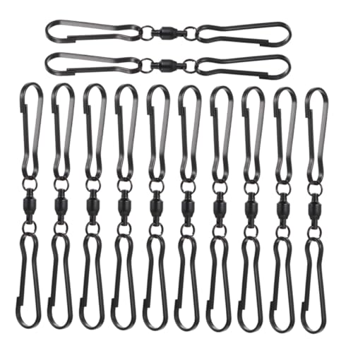 GALPADA 12 Stück Teiliges Drehbarer Edelstahl Haken mit Lager für Windspiele Gartenhänger Clips Geräuscharme Stabile Rotation Vielseitig für Blumentöpfe Windsäcke Vogelhäuser im von GALPADA