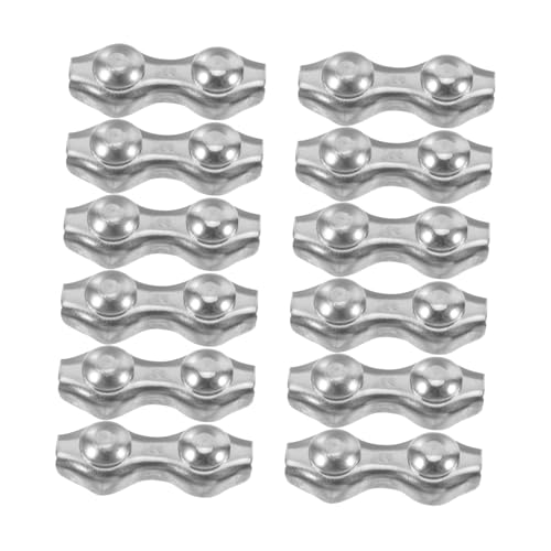 GALPADA 12 Stück Teiliges Edelstahl Drahtseilklemmen Doppelte Seilklemme Heavy Duty für Gartenzaun Kabelmanagement Outdoor Robust Langlebig GALPADA 12 Stück Teiliges Edelstahl Drahtseilklemmen Doppelte Seilklemme Heavy Duty für Gartenzaun Kabelmanagement Outdoor Robust Langlebig von GALPADA