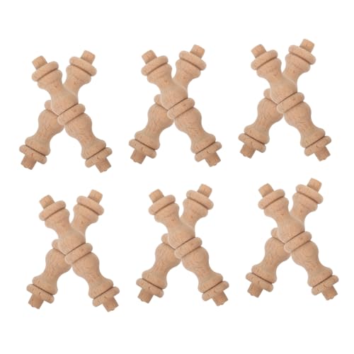 GALPADA 12 Stück Teiliges Handgeschnitzte Holzsäulen mit Elegantem Europäischem Design Glatte Oberfläche Robuste Baluster für Weinschrank Küchen und Hausbar Dekoration von GALPADA