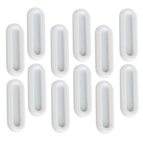 GALPADA 12 Stück Teiliges Selbstklebende Kunststoff Möbelgriffe Multifunktionale Tür Schrankgriffe für Fenster und Glatte Oberflächen Robust und Langlebig Einfache Montage ohne Bohren von GALPADA