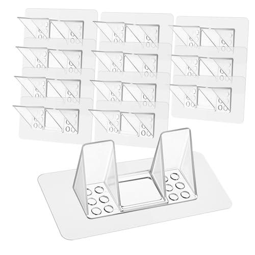 GALPADA 12 Stück Teiliges Selbstklebende Regalhalter aus Kunststoff Transparente Einlegebodenhalter mit Starker Tragkraft Geeignet für Holz Glas Keramik Bohrfreie Montage Verstärkte GALPADA 12 Stück Teiliges Selbstklebende Regalhalter aus Kunststoff Transparente Einlegebodenhalter mit Starker Tragkraft Geeignet für Holz Glas Keramik Bohrfreie Montage Verstärkte von GALPADA