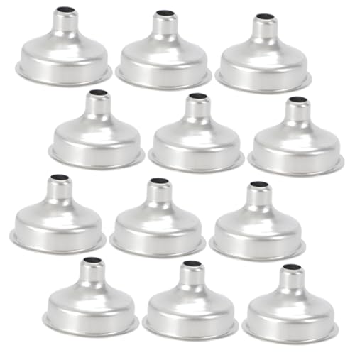 GALPADA 12 Stück Teiliges Trichter Mini Metalltrichter mit Schmaler Öffnung Leichter Flüssigkeitsabgabe Trichter Rostfrei für Küche Einmachgläser und Präzises Umfüllen von GALPADA