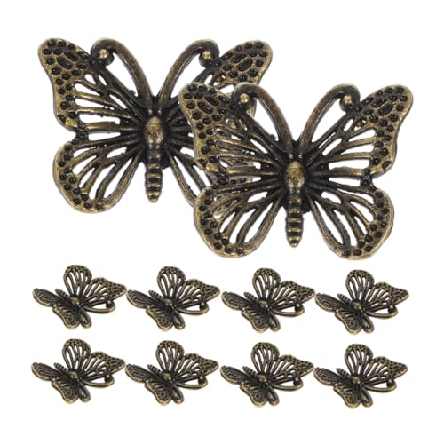 GALPADA 12 Stück Vintage Messing Schmetterling Möbelgriffe Einzelnes Loch Einfache Montage Stilvolle Schrankknöpfe für Kleiderschrank Kommode Vielseitig Einsetzbar im Wohn Bürobereich GALPADA 12 Stück Vintage Messing Schmetterling Möbelgriffe Einzelnes Loch Einfache Montage Stilvolle Schrankknöpfe für Kleiderschrank Kommode Vielseitig Einsetzbar im Wohn Bürobereich von GALPADA