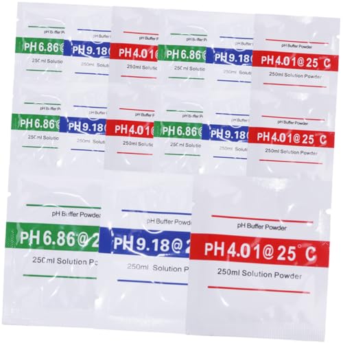GALPADA 15 Stück Ph Kalibrierpulver Professionelles Ph Pufferpulver (4.01, 6.86, 9.18) – für Trinkwasser Pool und Aquarientests von GALPADA