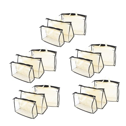 GALPADA 15 Stück Teiliges Transparentes PVC Aufbewahrungsbeutel mit Staubschutz für Handtaschen und Hängbar Vielseitig Einsetzbar für Schrank Schlafzimmer Reisen Atmungsaktiv und GALPADA 15 Stück Teiliges Transparentes PVC Aufbewahrungsbeutel mit Staubschutz für Handtaschen und Hängbar Vielseitig Einsetzbar für Schrank Schlafzimmer Reisen Atmungsaktiv und von GALPADA