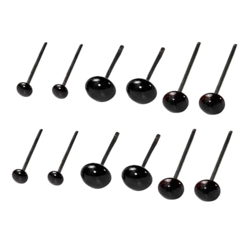 GALPADA 150 Paare Schwarze Kunststoff sicherheitsaugen für DIY Puppen Flache Langlebige Bastelaugen für Plüschtiere Amigurumi Scrapbooking und Handwerksprojekte von GALPADA