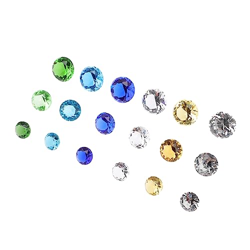 GALPADA 18 Stück Teiliges Bunte Künstliche Diamanten Kristalle Transparente Dekosteine Vase Füller Schmucksteine Schatzsuche Partydekoration von GALPADA