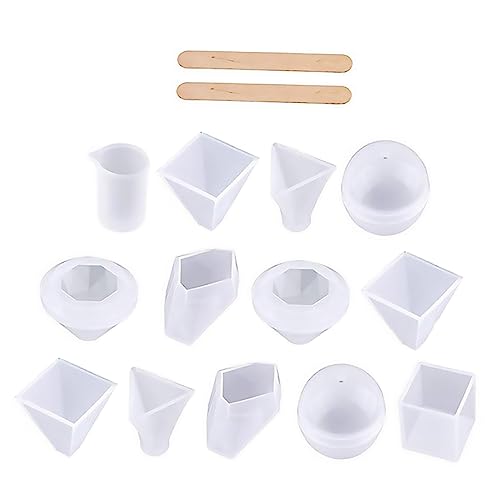 GALPADA 18 Stück Teiliges DIY Silikon Gießformen Set mit Messbechern und Rührstäbchen Kreative Formen für Resin Seife Wachs und Bastelprojekte GALPADA 18 Stück Teiliges DIY Silikon Gießformen Set mit Messbechern und Rührstäbchen Kreative Formen für Resin Seife Wachs und Bastelprojekte von GALPADA