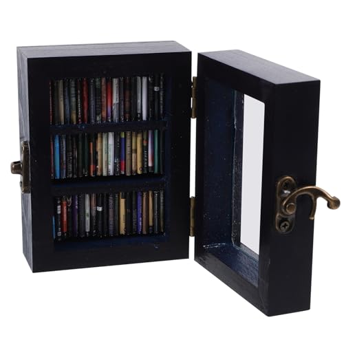 GALPADA 1Satz Bücherregal aus Holz für Puppenhäuser Stressabbauendes Angst Bücherregal mit Büchern Kompakte Dekoration für Schlafzimmer und Wohnzimmer GALPADA 1Satz Bücherregal aus Holz für Puppenhäuser Stressabbauendes Angst Bücherregal mit Büchern Kompakte Dekoration für Schlafzimmer und Wohnzimmer von GALPADA