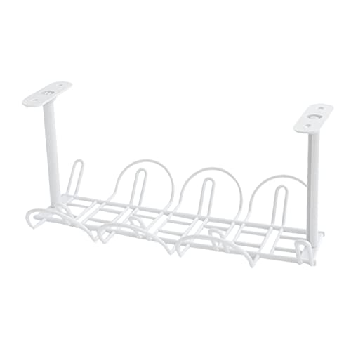 GALPADA 1Satz Kabelregal für Schreibtisch Weißer Kabelkorb zur Kabelverwaltung Langlebiges Zubehör für Stromleisten und USB Hubs Optimaler Kabelorganizer für Zuhause und Büro von GALPADA