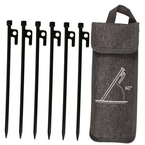 GALPADA 1Satz Zeltbodennägel Metall Robuste Erdnägel für Camping Zelte und Markisen Tragbar mit Handtasche für Schneeböden von GALPADA