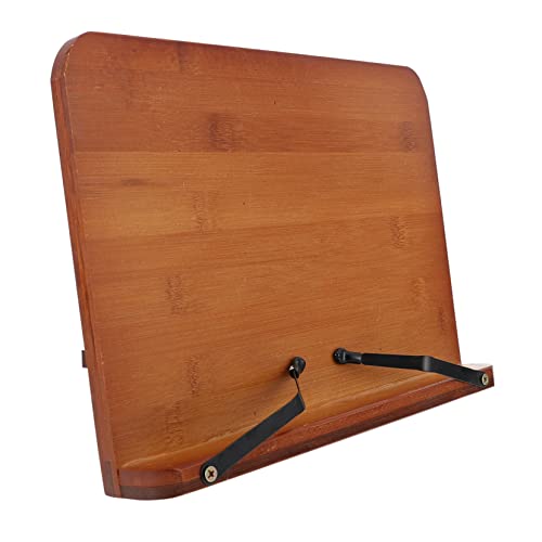 GALPADA 1Stück Desktop Lesegestell aus Multifunktionales Bücherregal für Haushalt und Stabiler Buchständer für Computer und Lesen Platzsparendes Design Kleine Teefarbe von GALPADA