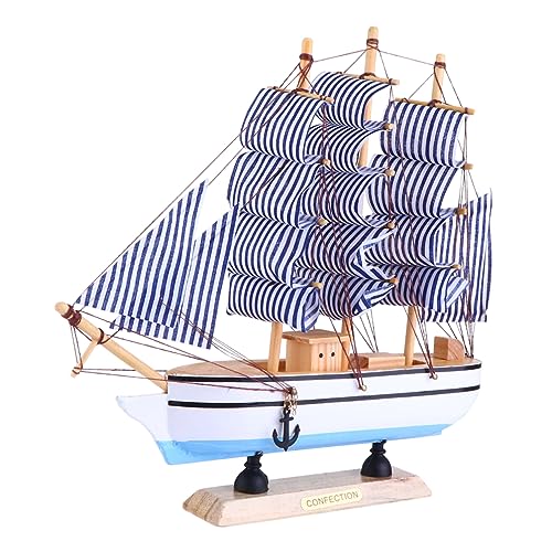 GALPADA 1Stück Holz Segelboot Modell Nautische für Home Decor Desktop Ornament für Wohnzimmer Büro und Themen Perfektes für Partygäste von GALPADA