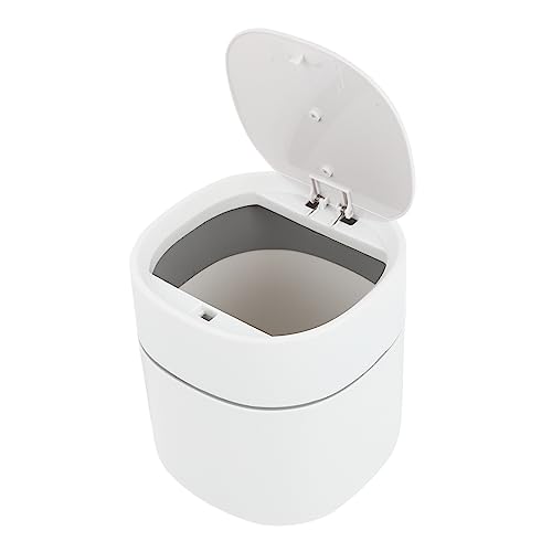 GALPADA 1Stück Mini Mülleimer mit Deckel Praktischer Abfallbehälter für Schreibtisch Platzsparend und Tragbar für Büro Schlafzimmer und Badezimmer Kreatives Design von GALPADA