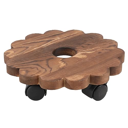 GALPADA 1Stück Pflanzenroller Massivem Rollendes Tablett mit Rädern Robuste Blumenschale für Innen und Außenbereiche für Töpfe und Gartenpflanzen von GALPADA