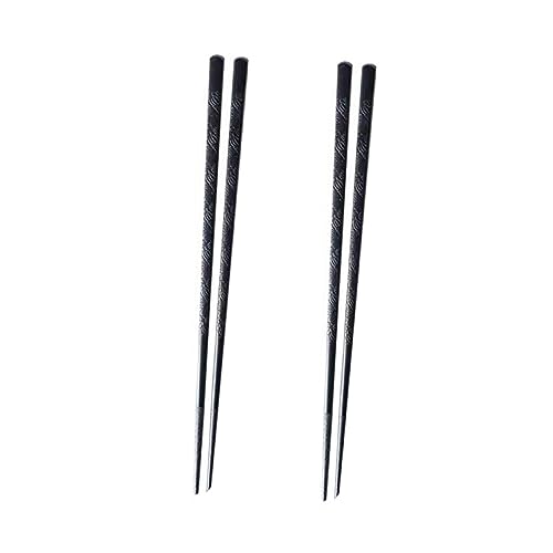 GALPADA 2 Paare Rutsch Essstäbchen Japanische Spitzen Chopsticks Hochwertiges Besteckset für Familie und Restaurant Wiederverwendbar Spülmaschinenfest Chinesischer Stil von GALPADA