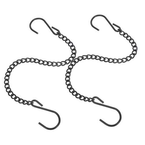 GALPADA 2 STÜCK Schwereisen Hängerkette mit Haken Teiliges Robuste Metallkette zum Aufhängen von Werbeschildern Vogelhäusern Pflanzgefäßen und Laternen Vielseitig Einsetzbar und Belastbar von GALPADA